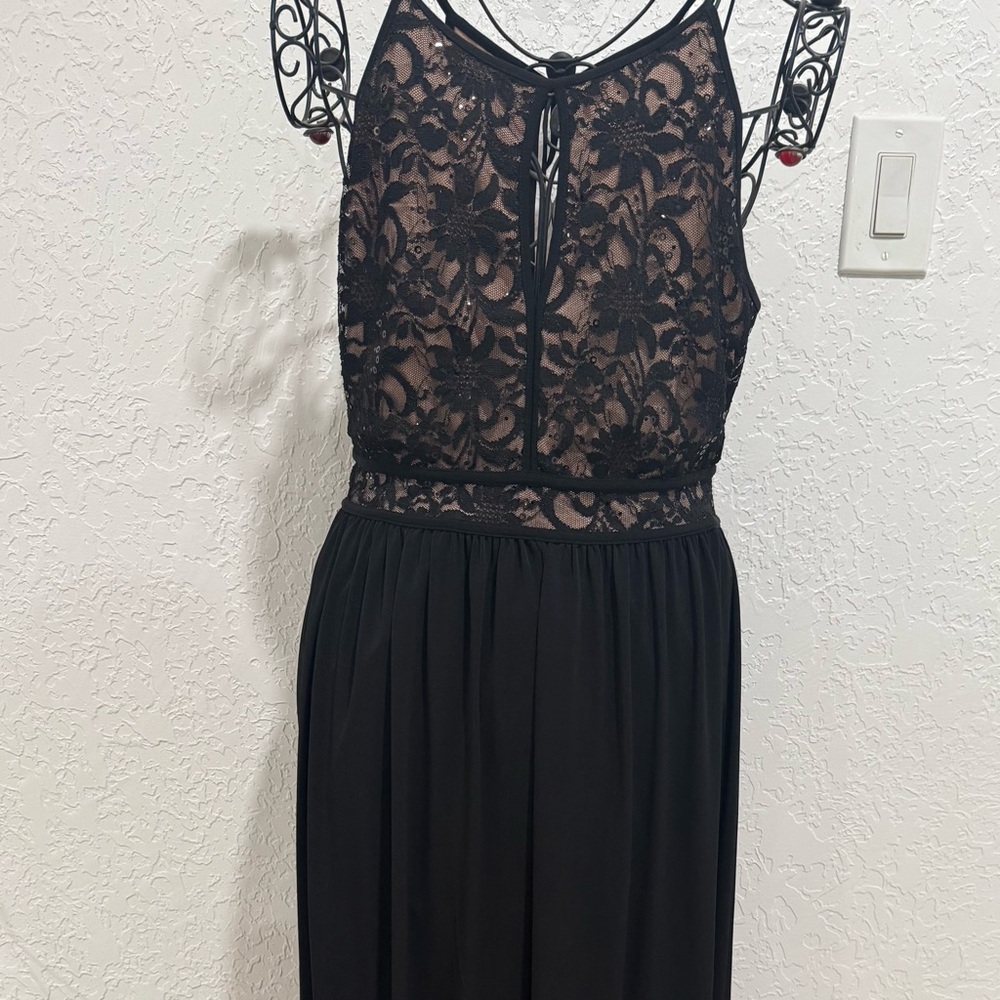 Candie's Black Lace Backless Dress